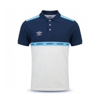 POLOS UMBRO ORIGINAL HOMME BLEU COTON